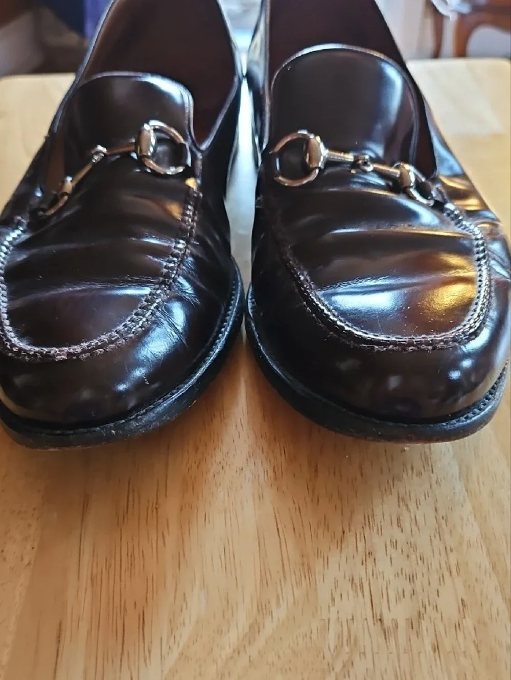 Gucci Brown Leather Horsebit Loafers